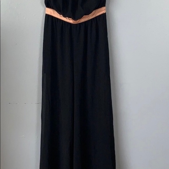 Beautiful satin pink and black jumpsuit - Picture 3 of 5